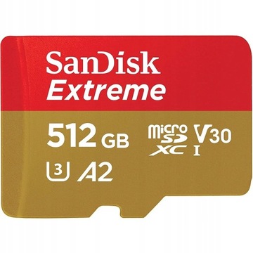 Карта памяти SanDisk Extreme объемом 512 ГБ.