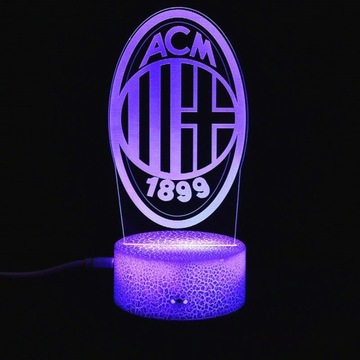 3D ночник в подарок LED USB AC MILAN + пульт ДУ