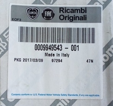 ORYGINAŁ FIAT POMPA HAMULCOWA 9949543 PUNTO