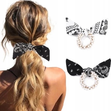 Gumki do włosów Pearl Boho 2 szt