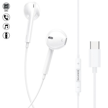 SŁUCHAWKI USB TYP TYPU C USB-C TYPE-C DOUSZNE KABLOWE PRZEWODOWE SPORTOWE