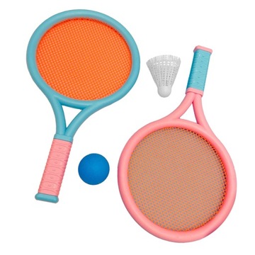 RAKIETKI ZESTAW DO GRY - BADMINTON DLA DZIECI 2 RAKIETY 2 PIŁKI