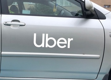 Маркировка UBER - наклейки из фольги, белые