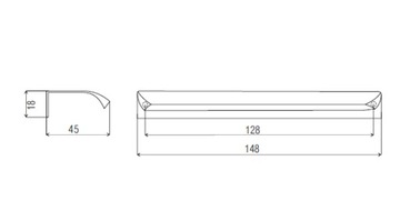 Ручка мебельная кромочная PIONAT2, черный матовый L212