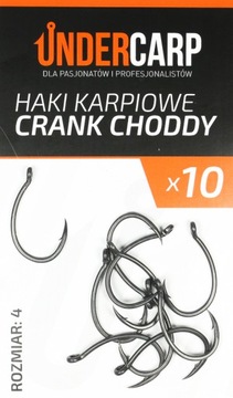 UNDERCARP Teflonowe haki karpiowe CRANK CHODDY r.4