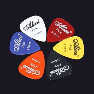 НАБОР ИЗ 6 ГИТАРНЫХ медиаторов FEATHER 0,58-1,5 мм, МАТОВЫЙ