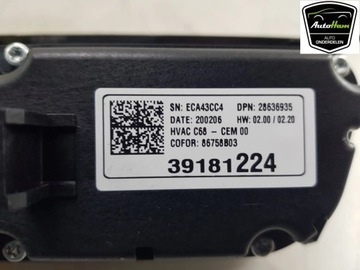 OPEL CORSA F 2020 ŘÍZENÍ I SOUČÁSTKY ELEKTRICKÉ