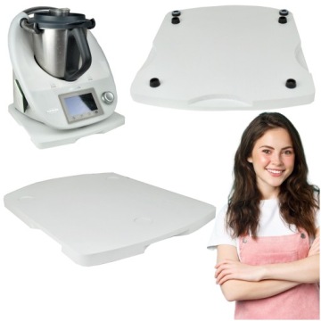 Podstavcová Deska Pod Thermomix TM5 TM6 Bílá, Dřevěné Protiskluzové Nožky
