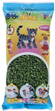 KORALIKI HAMA MIDI 6000 205-102 KOLOR ZIELEŃ LASU