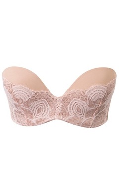 Wonderbra WB000BHO 150 beige beżowy bez ramiączek Biustonosz BARDOTKA 75E