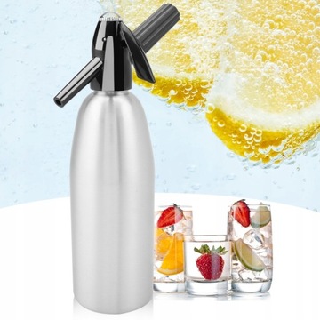 SYFON saturator do WODY SODOWEJ gazowanej STAL 1L