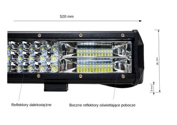 Галогенный светодиодный комбо 288 Вт - 52 см. Рабочая лампа