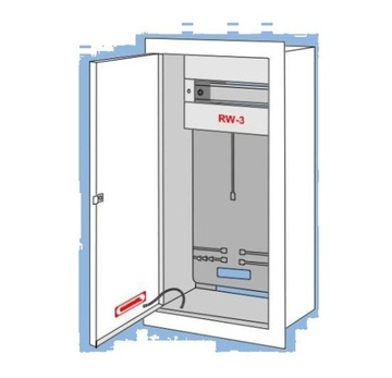 Szafka licznikowa P/T 1-L 3-F IP30 RW-3 12-mod.