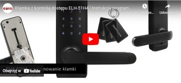 KLAMKA SZYFROWA ELEKTRONICZNA ZAMEK SZYFROWY na baterie CZYTNIK BRELOKÓW