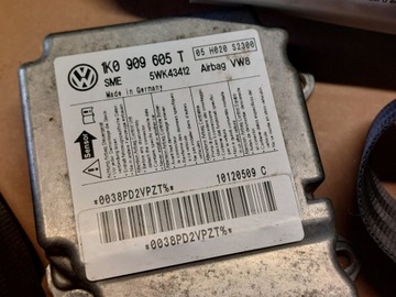 AIRBAG ULOŽENÍ PAS PÁSY SKODA OCTAVIA II FACELIFT 1Z0880201AQ 5L0880208