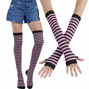 Полосатые гольфы Milena Gloves