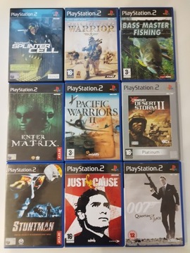 ZESTAW PS2 PAL ENG KOLEKCJA GRY PLAYSTATION 2 * 9 GIER