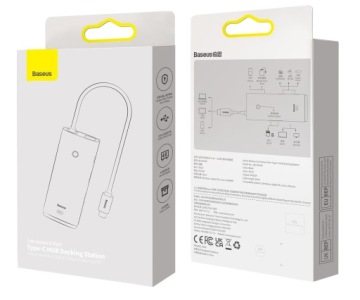 Адаптер BASEUS HUB 6in1 Type C — HDMI 2x USB 3.0 Type C Адаптер SD/TF