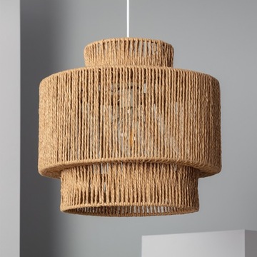 Nowoczesna lampa wisząca naturalna boho 1xE27