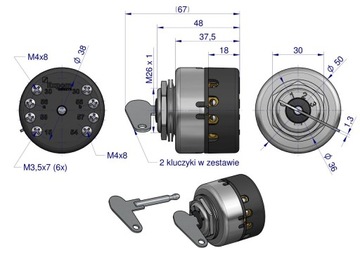 Замок зажигания с ключом C-330/360/385 EXPOM KWIDZYN eu [42342100EX]