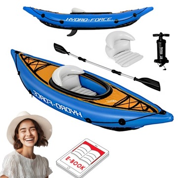 KAJAK DMUCHANY 275 x 81 CM BESTWAY 65115 + WIOSŁO + POMPKA + GRATIS EBOOK