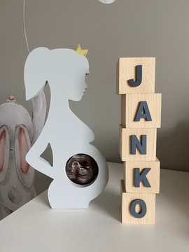 Деревянные кубики с именем ребенка BABY SHOWER