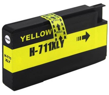 Tusz 711 do HP zamiennik T120 T125 T130 żółty + czerwony + niebieski szt. 3