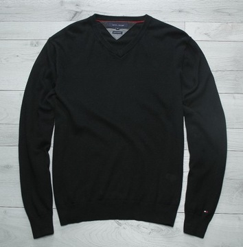 TOMMY HILFIGER SWETER BAWEŁNA KASZMIR r XL