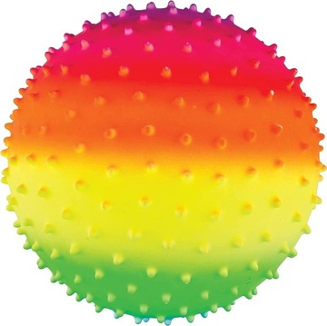 Большой красочный надувной резиновый мяч с шипами.