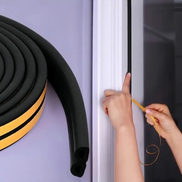 САМОКЛЕЯЩИЙСЯ ЗВУКОВОЙ ТИХИЙ УПЛОТНИТЕЛЬ ДЛЯ ДВЕРЕЙ И ОКОН НА ЗИМУ 6М