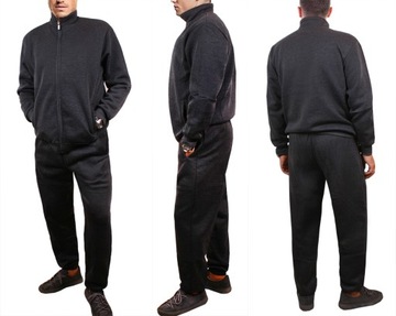 ТЕПЛЫЙ МУЖСКОЙ спортивный костюм, кофта, воротник стойка, БРЮКИ, кулиска, темно-синий 967 XL