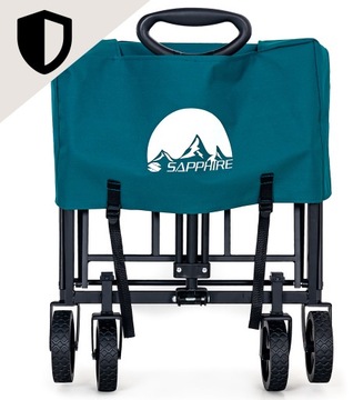 WÓZEK ogrodowy TURYSTYCZNY plażowy DUŻY transportowy SKŁADANY pokrowiec 80L