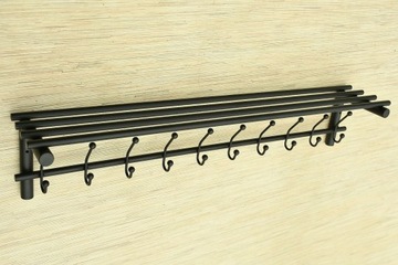 WIESZAK Z PÓŁKĄ METALOWY 100 CM Z METALU NA ŚCIANĘ