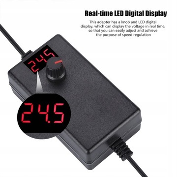 Источник питания с регулируемым напряжением 9-24 В постоянного тока, 24 Вт