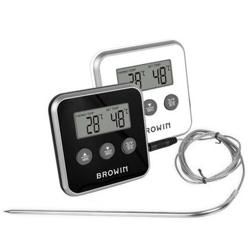 TERMOMETR KUCHENNY WĘDZARNIA SONDA ALARM MINUTNIK