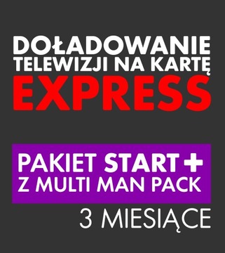 Doładowanie TNK START+ Multi Man Pack 3 MIESIĄCE