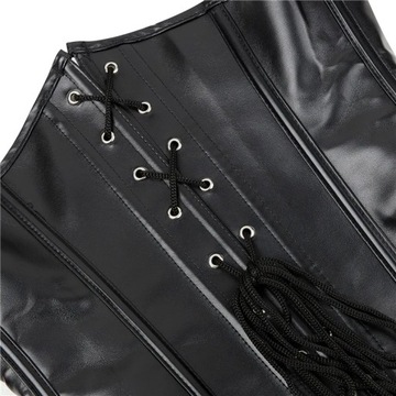 Sexy Leather Corset Top Steampunk Bustier and Cors