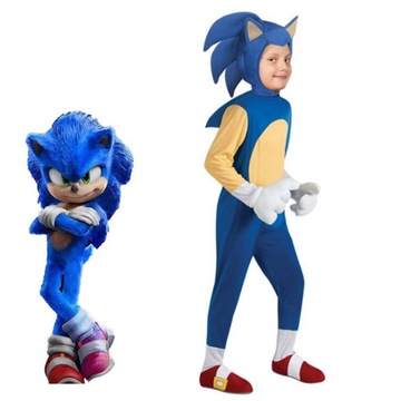 STRÓJ SONIC PRZRBRANIE KOSTIUM NA BAL dla Dzieci 104 110 116 r. S