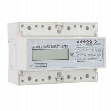 Licznik energii 3 fazowy podlicznik prądu 2-80A