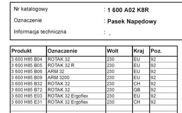 Ремень Bosch Rotak 32 Ergoflex № 3 600 H85 ...
