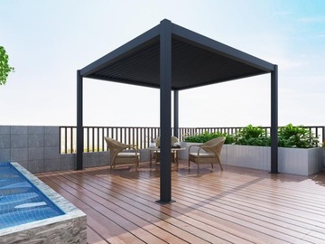 PERGOLA ALTANA TARASOWA OGRODOWA 3 x 4 m ZADASZONA