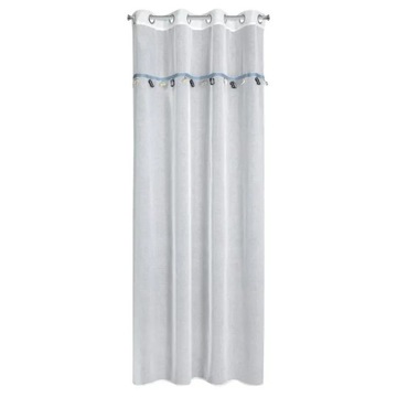 Firana do pokoju dziecięcego 140x250 autka biała