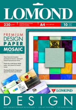 KARTON PAPIER OZDOBNY A4 BŁYSZCZĄCY 230g MOZAIKA