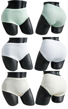 3x Majtki damskie gofrowane Cotton World bawełna