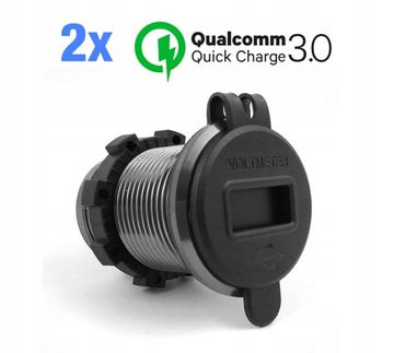 Гнездо прикуривателя Зарядное устройство 2xUSB FREEDCONN MC3084G Quick Charge 3.0