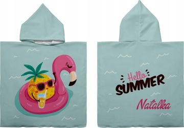 RĘCZNIK PLAŻOWY Z KAPTUREM ANANAS FLAMING IMIĘ