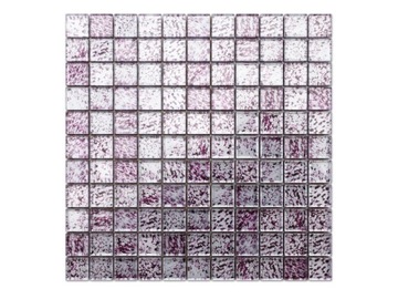 MOZAIKA SZKLANA SILVER FIOLET SREBRNA 30x30cm 8mm