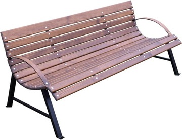 200cm ŁAWKA PARKOWA ŚLICZNY WZÓR kolor ORZECH