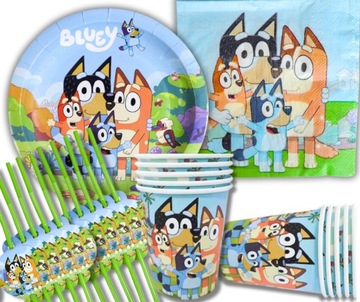 Набор для собак BLUEY BINGO, гирлянда на день рождения, воздушные шары, украшение для торта, топпер