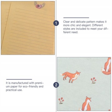 54szt A5 List Papier do pisania Papeteria Piękny